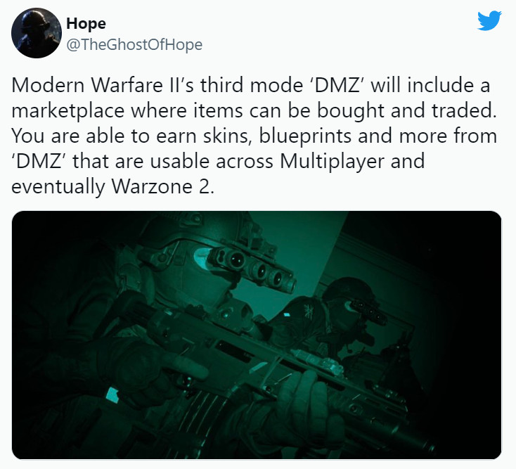 《決勝時刻現代戰爭2》DMZ模式將有市場 玩家可以交易物品
