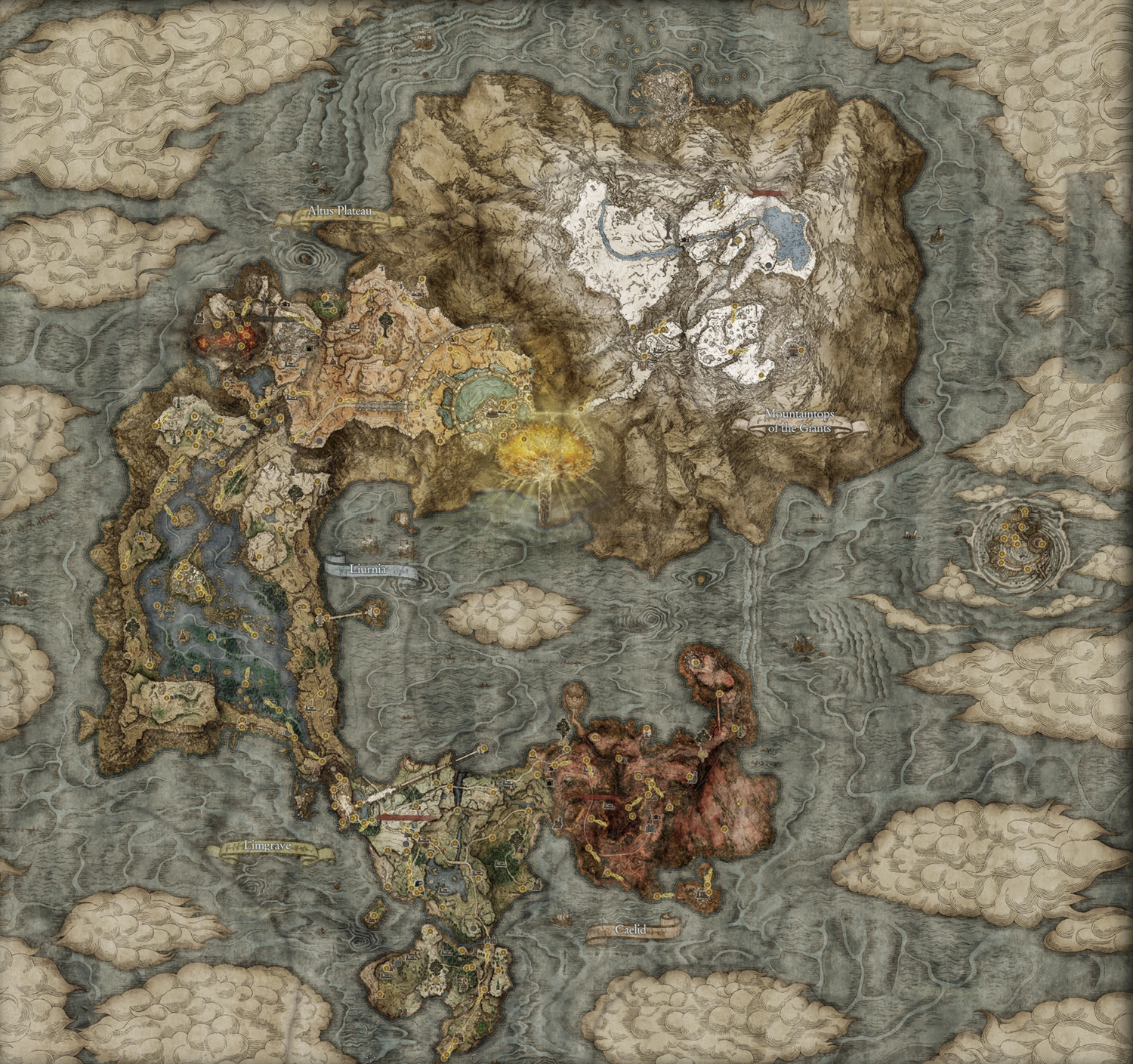 《艾爾登法環》全地圖分享 遊戲地圖怎麼走？