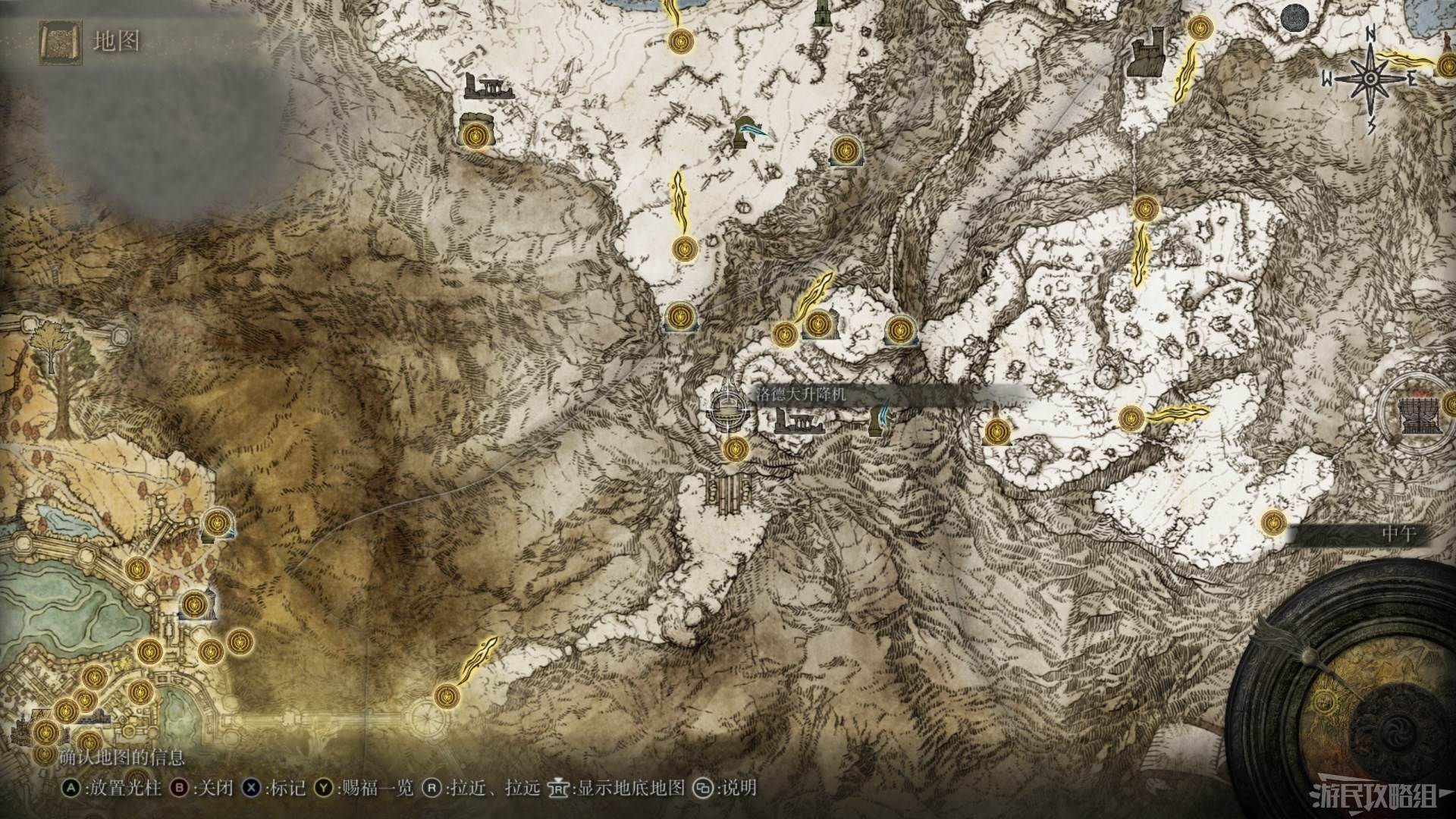《艾爾登法環》全地圖關鍵位置 墓地、監牢、洞窟及建築位置圖