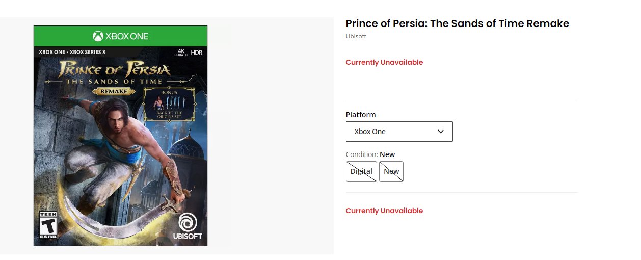 《波斯王子時之砂重製版》再次跳票 預購被取消、換成育碧蒙特婁主導開發
