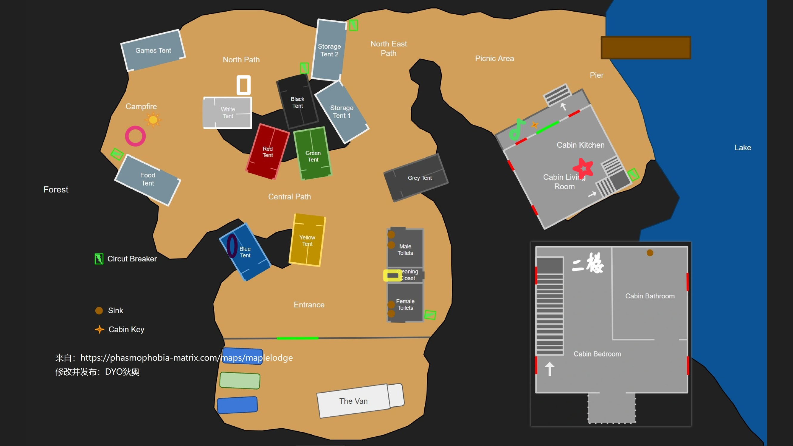 《恐鬼症》遊戲地圖分佈詳細分析