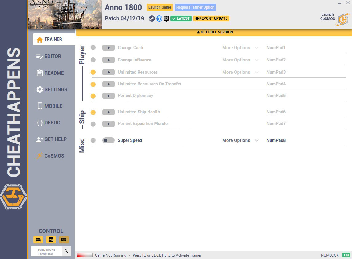 《Anno 1800》修改器使用方法說明 修改器下載地址一覽