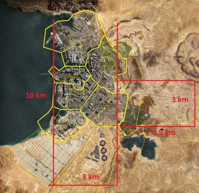 《電馭叛客2077》地圖和GTA5哪個大？地圖面積分析
