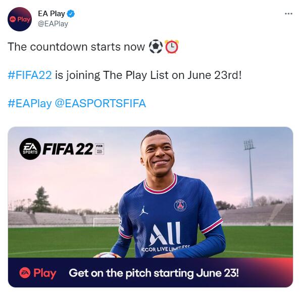 《FIFA 22》6月23日加入EA Play與XGP