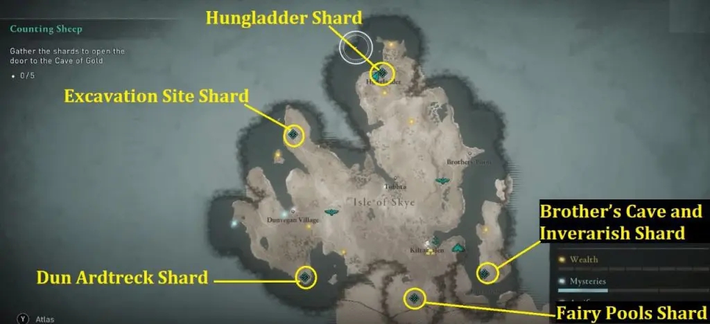 《刺客教條英靈殿》斯凱島碎片位置與收集 數羊任務攻略
