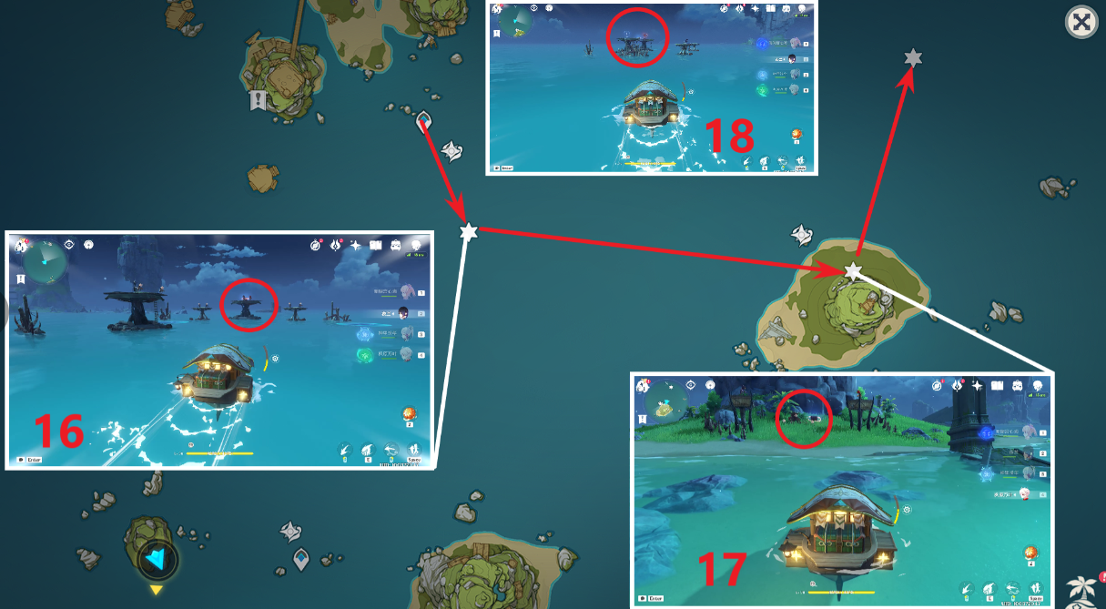 《原神》2.8第一階段海島全寶箱收集 原神2.8第一階段海島寶箱分佈圖