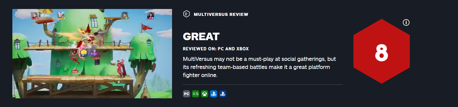 《多元宇宙大亂鬥》獲IGN 8分：耳目一新團隊戰鬥模式