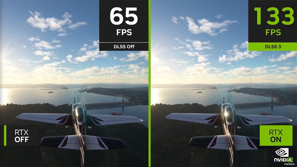 DLSS3加持下打開光追《微軟飛行模擬》幀率翻倍
