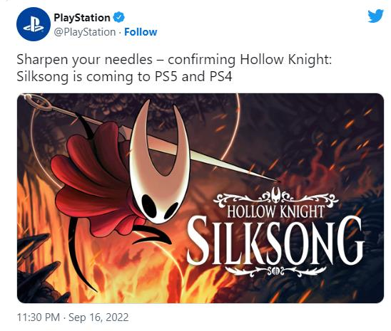 《空洞騎士絲之歌》確認登錄PlayStation