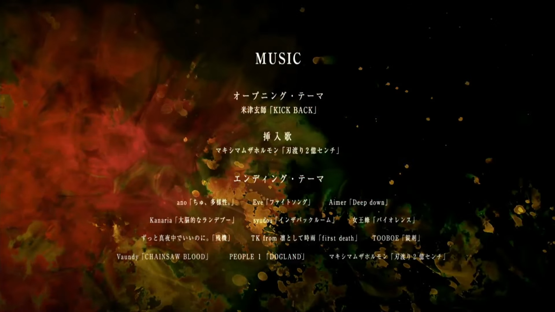 《鏈鋸人》TV動畫公佈正式預告，主題曲為米津玄師新歌《KICK BACK》