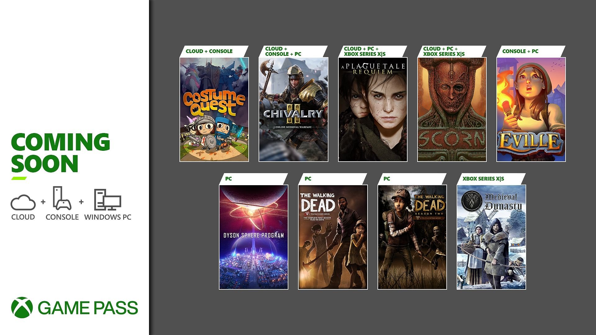 Xbox Game Pass 10月上旬新增遊戲公佈