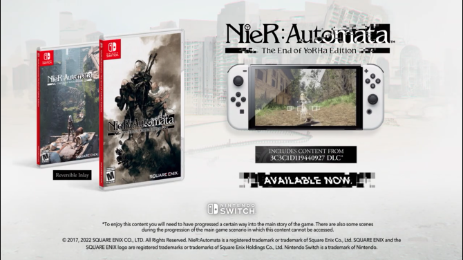 NS版《尼爾機械紀元》公佈發售預告 遊戲好評熱銷中