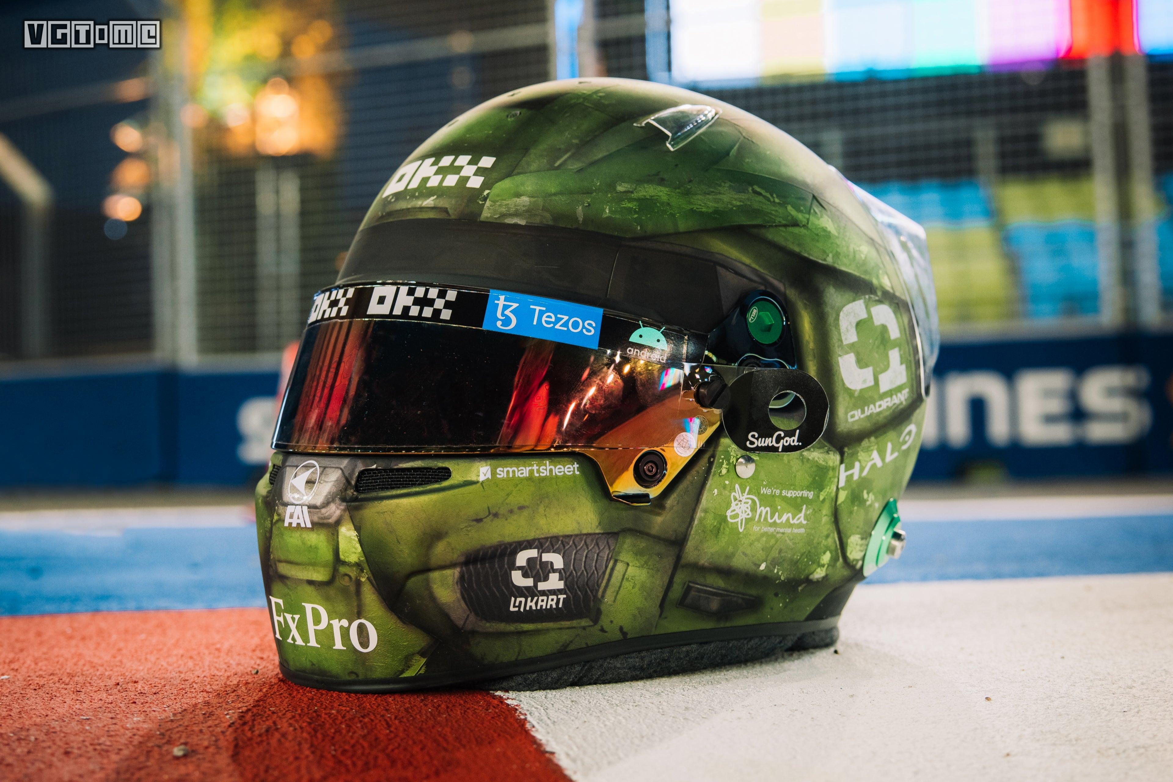Xbox聯合F1賽車手推出光環主題頭盔