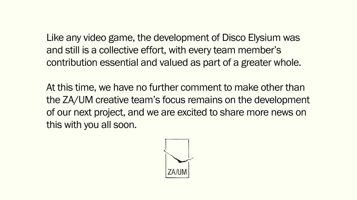 《極樂迪斯科》開發商回應離職風波：遊戲是集體創作的產物