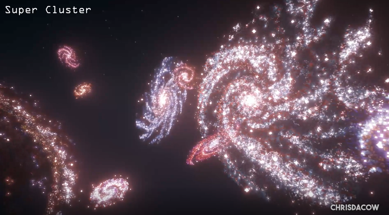 玩家在《我的世界》中建造宇宙：構思精巧，星雲絢麗