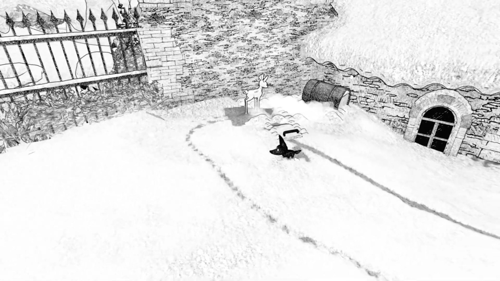 黑白手繪風格冒險遊戲《白之旅》明年2/14發行
