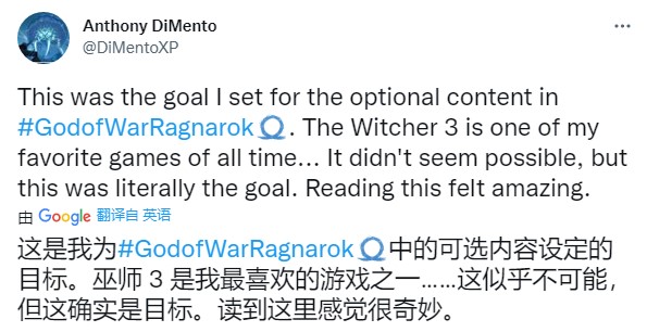 開發者稱《戰神諸神黃昏》支線任務設計目標是超越《巫師3》