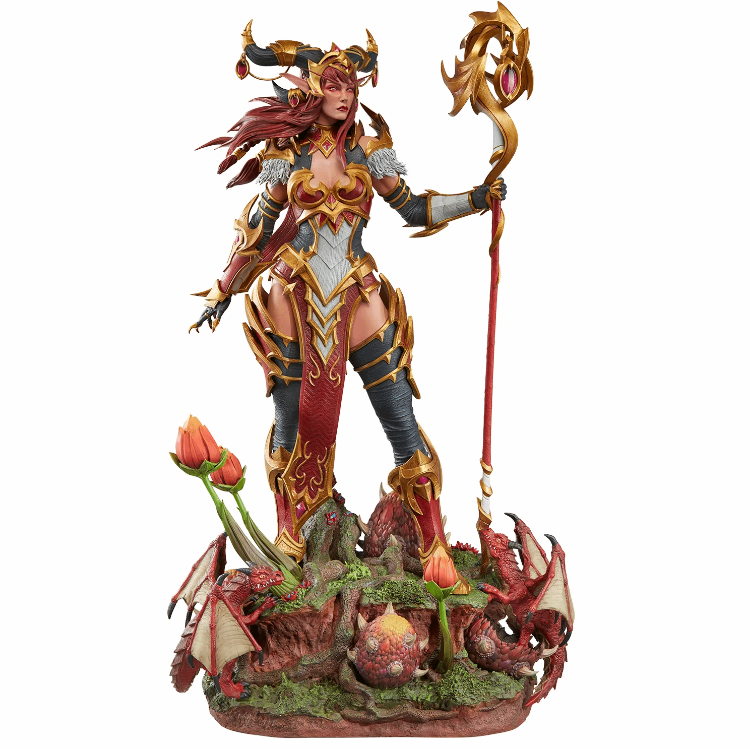 售價900美元暴雪《魔獸世界》紅龍女王人形態雕像