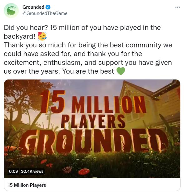 黑曜石多人合作遊戲《Grounded》玩家突破1500萬