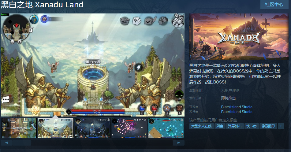 多人彈幕射擊遊戲《黑白之地》Steam頁面上線 支持中文