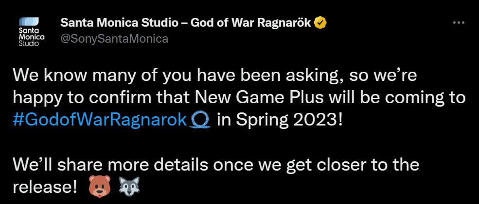 《戰神諸神黃昏》「新遊戲+」模式明年春天上線