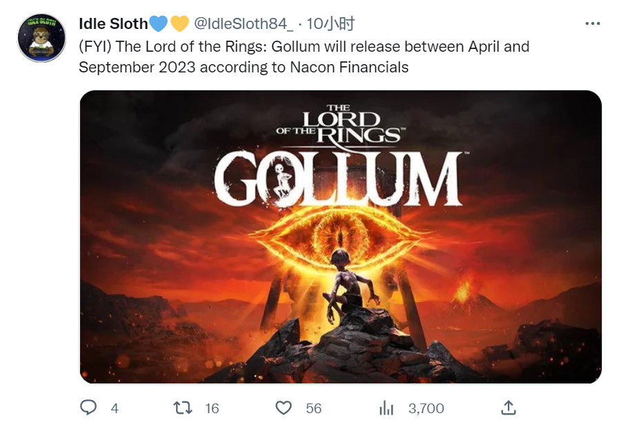 傳聞《魔戒咕嚕》發售窗口期預計將4月~9月