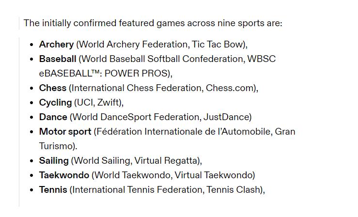 首屆奧林匹克電子競技周比賽項目公布 包含《舞力全開》《跑車浪漫旅》等