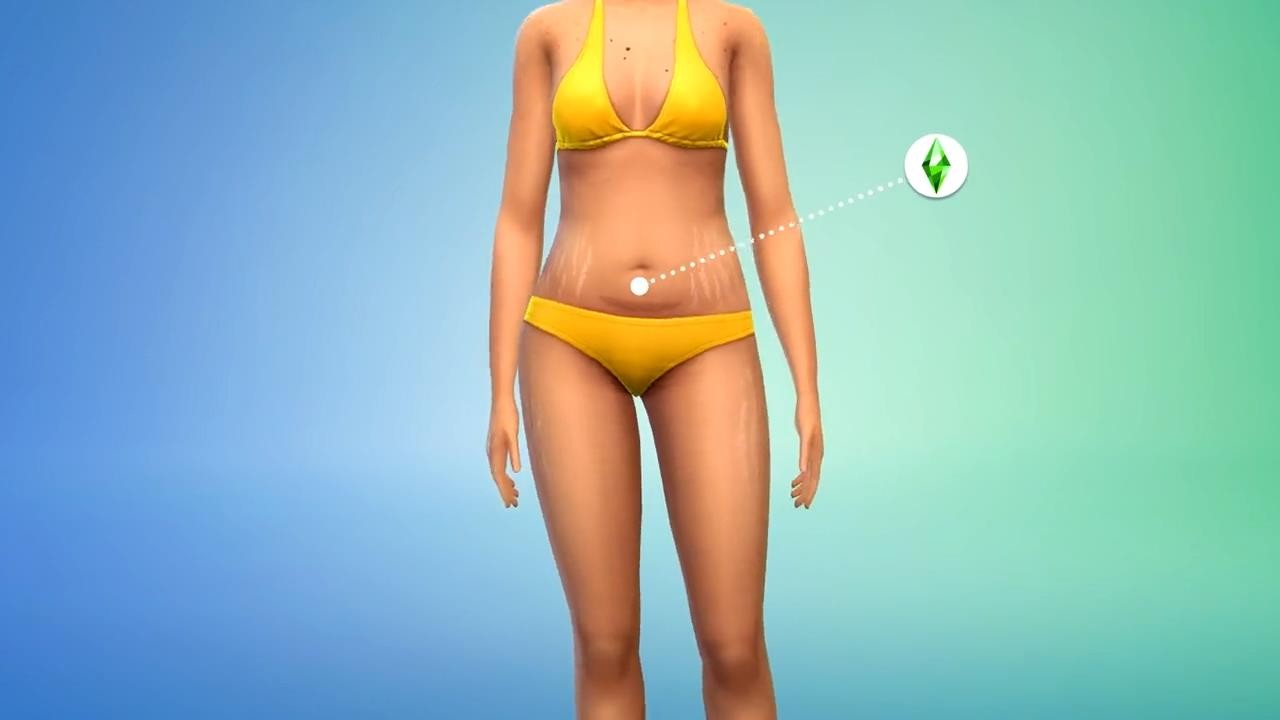 《模擬人生4》增加更多身體定製選項 包括胎記妊娠紋等