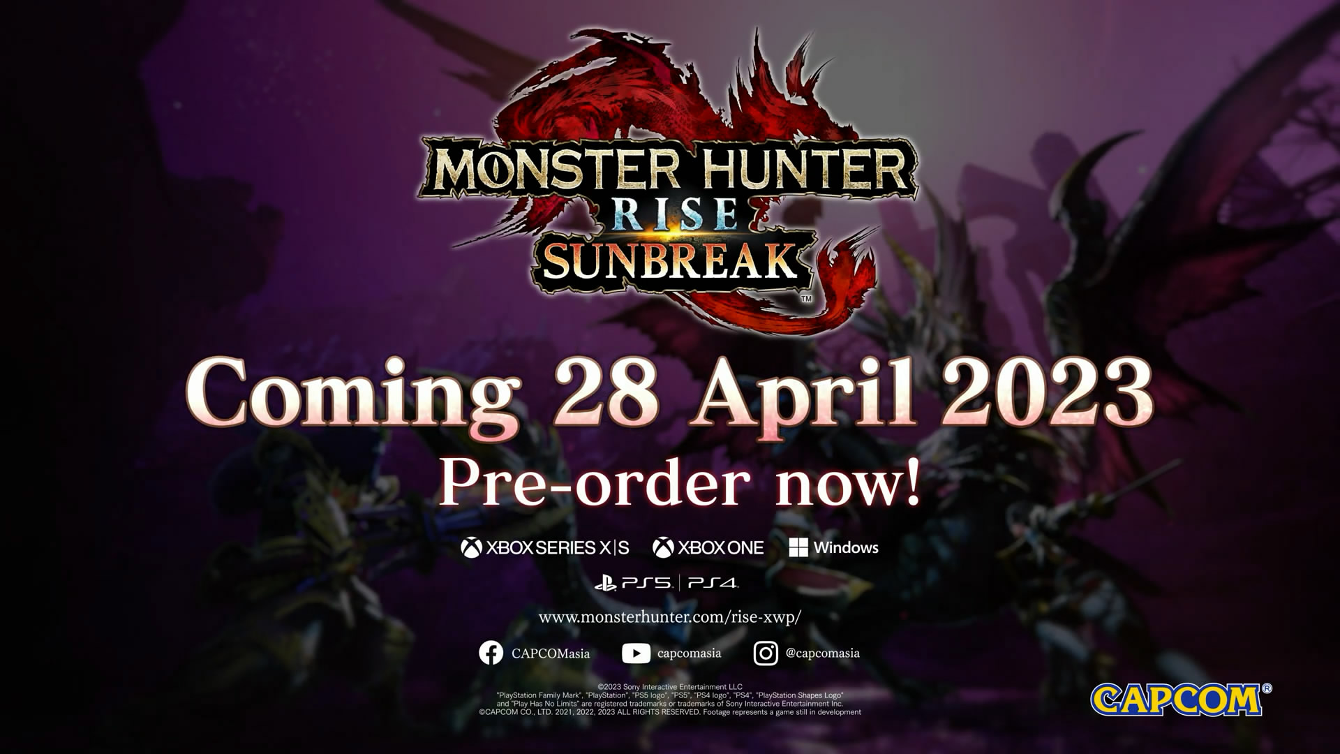 《魔物獵人崛起破曉》4月28日登陸PS/XBOX新預告公布