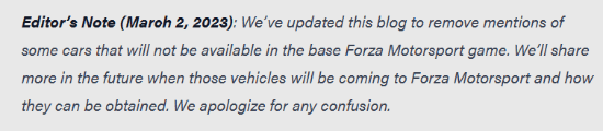 開發者更新暗示：《極限競速Motorsport》或將有DLC等內容