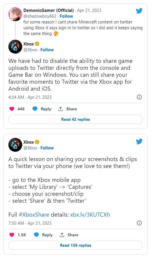 Xbox/Win遊戲欄不再允許用戶直接分享截圖到推特