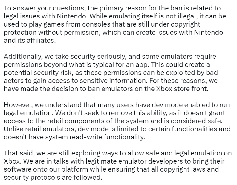 微軟封禁了Xbox主機的模擬器程序