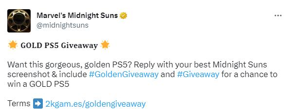 《漫威午夜之子》推特活動 有機會贏取「黃金版」PS5