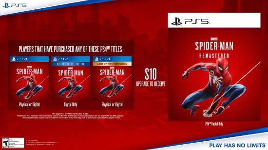 小賺10美元：《漫威蜘蛛人重製版》出庫是為了賣PS5版？