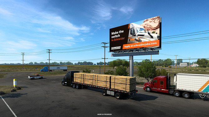 對口《美國卡車模擬》廣告牌驚現真實司機招聘廣告