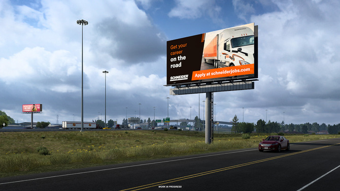 對口《美國卡車模擬》廣告牌驚現真實司機招聘廣告