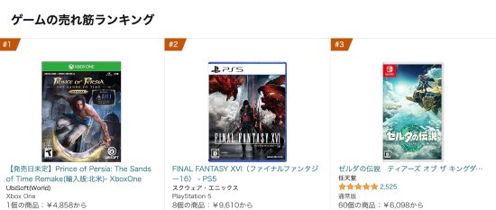玩家巨熱情！《最終幻想16》穩居日本亞馬遜熱銷榜