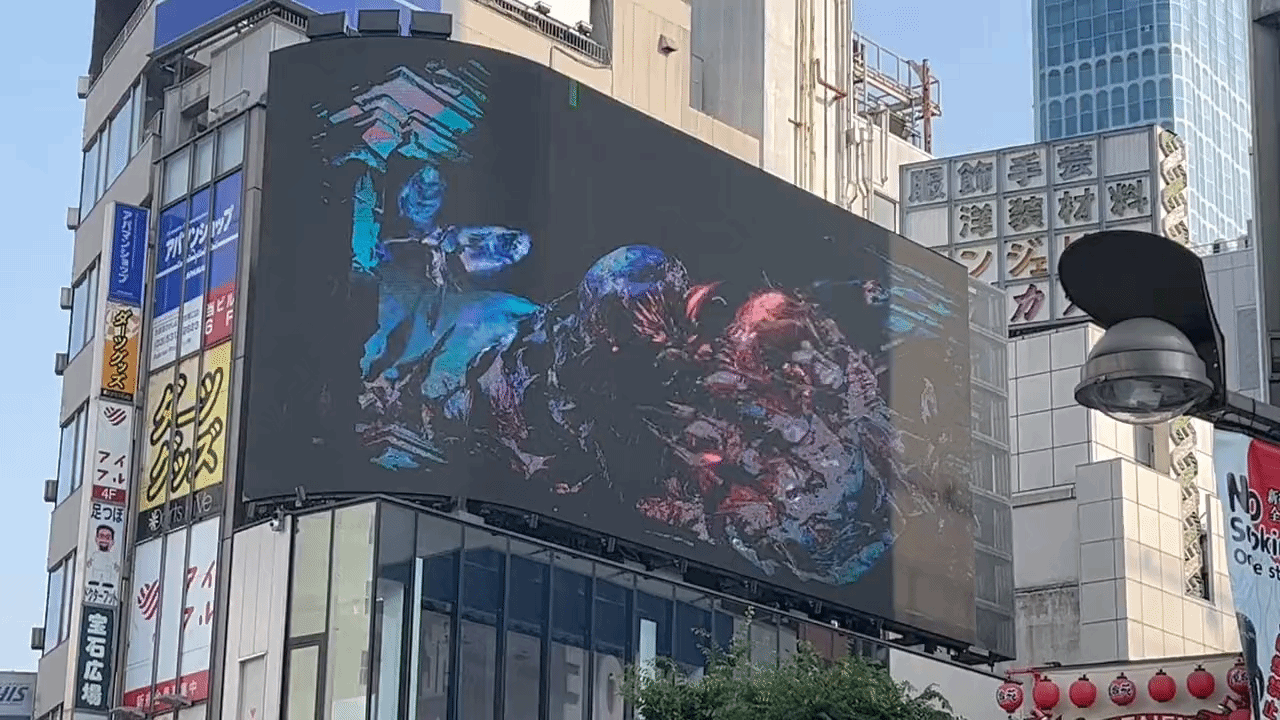 《最終幻想16》裸眼3D廣告現身新宿街頭 召喚獸炸裂激鬥
