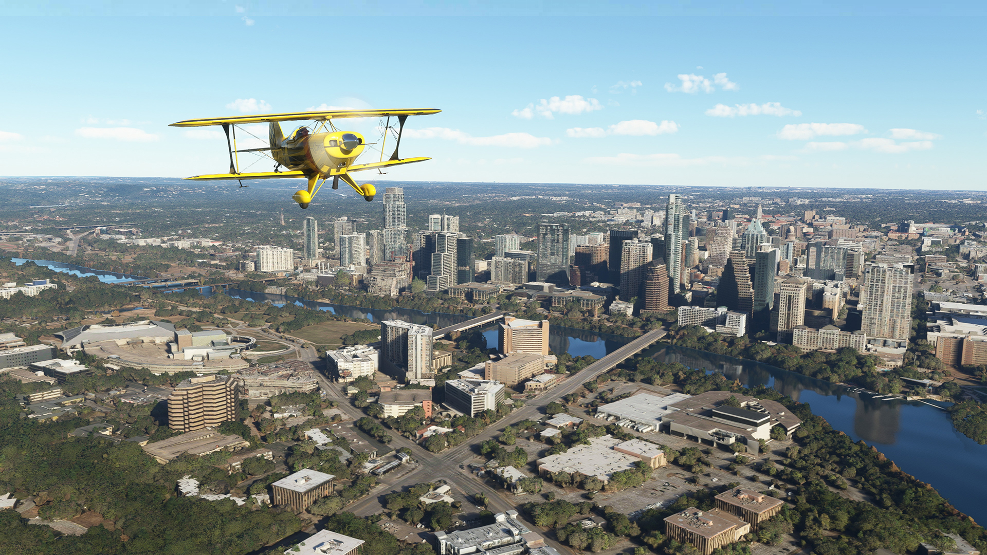 《微軟飛行模擬》城市更新：飛越美國最大的德克薩斯州