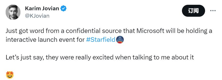 消息稱微軟將為《星空》舉行線上交互式發售活動