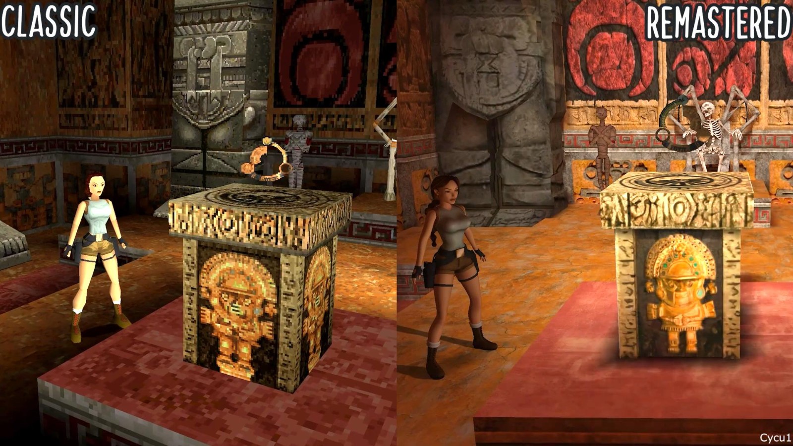 《古墓奇兵1-3》重製版與原版對比視頻 蘿拉更性感