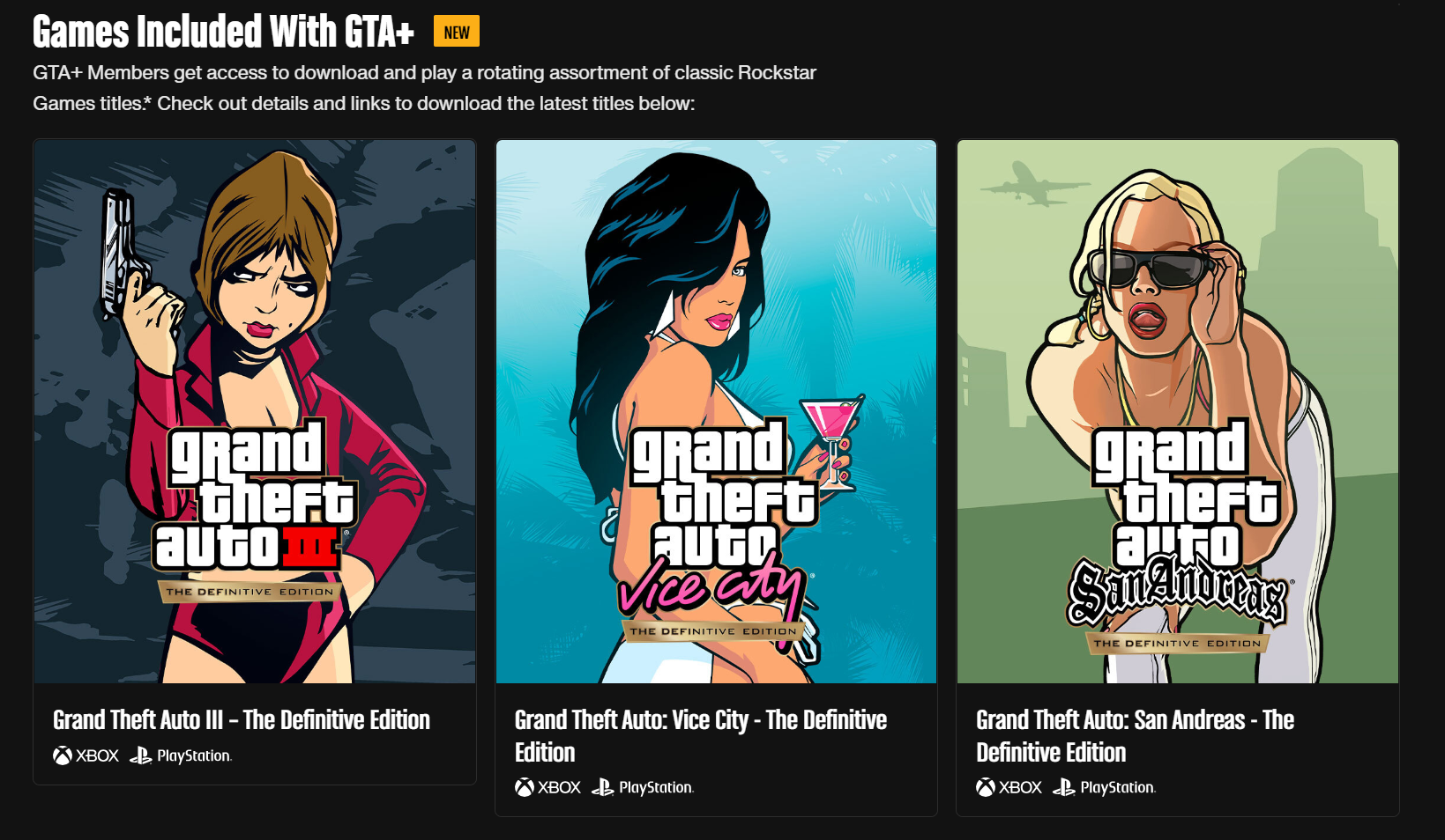 R星訂閱服務GTA+新增遊戲：《俠盜獵車手三部曲-終極版》
