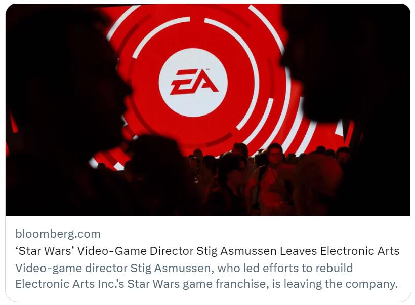 《星戰隕落的武士團》《星戰倖存者》總監將從EA離職