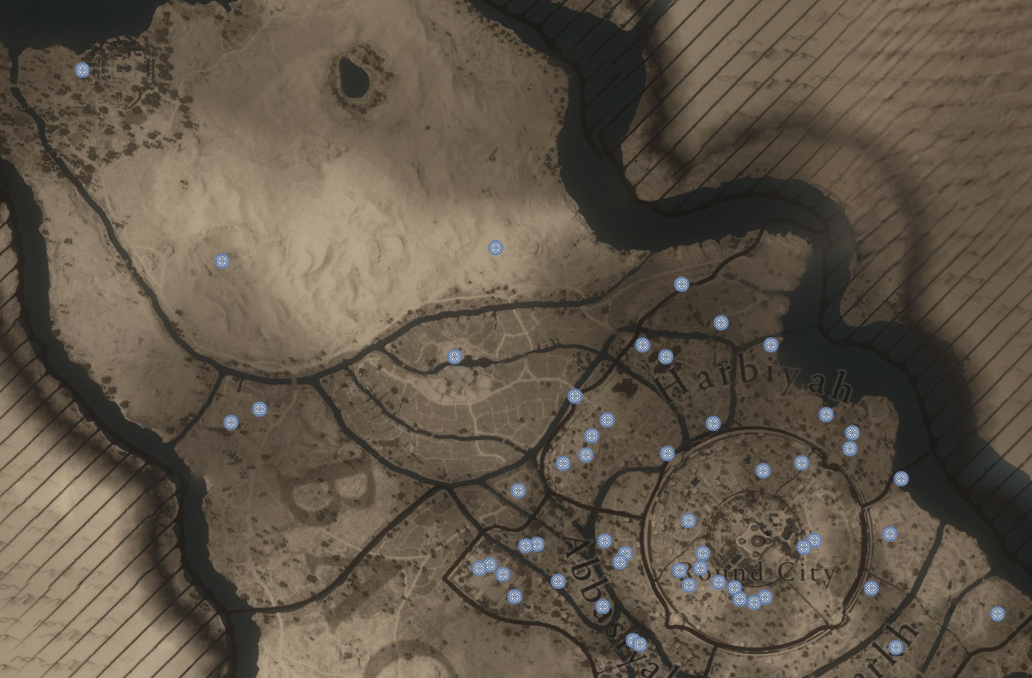 《刺客教條幻象》地圖收集標注 鳥瞰點收集品商人位置地圖指引
