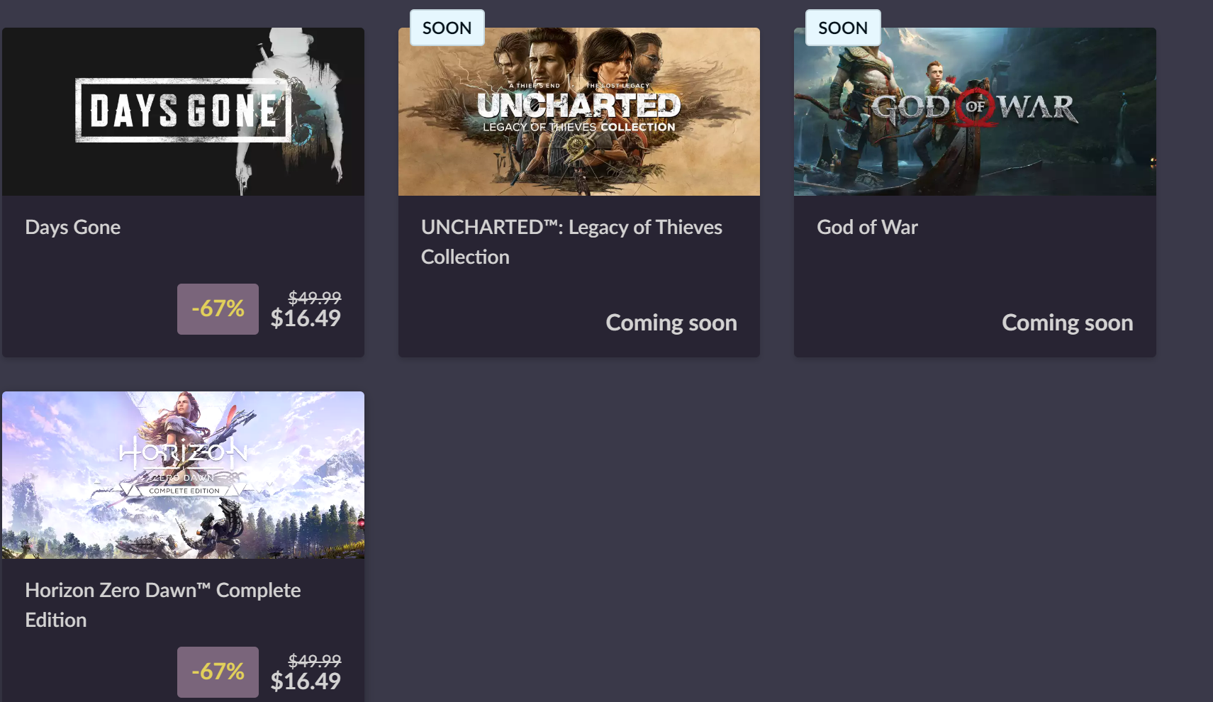 《戰神4》、《秘境探險盜賊遺產合集》上架GOG 暫未公開發售日
