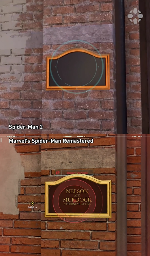 《漫威蜘蛛人2》與《漫威蜘蛛人重製版》地圖更改對比