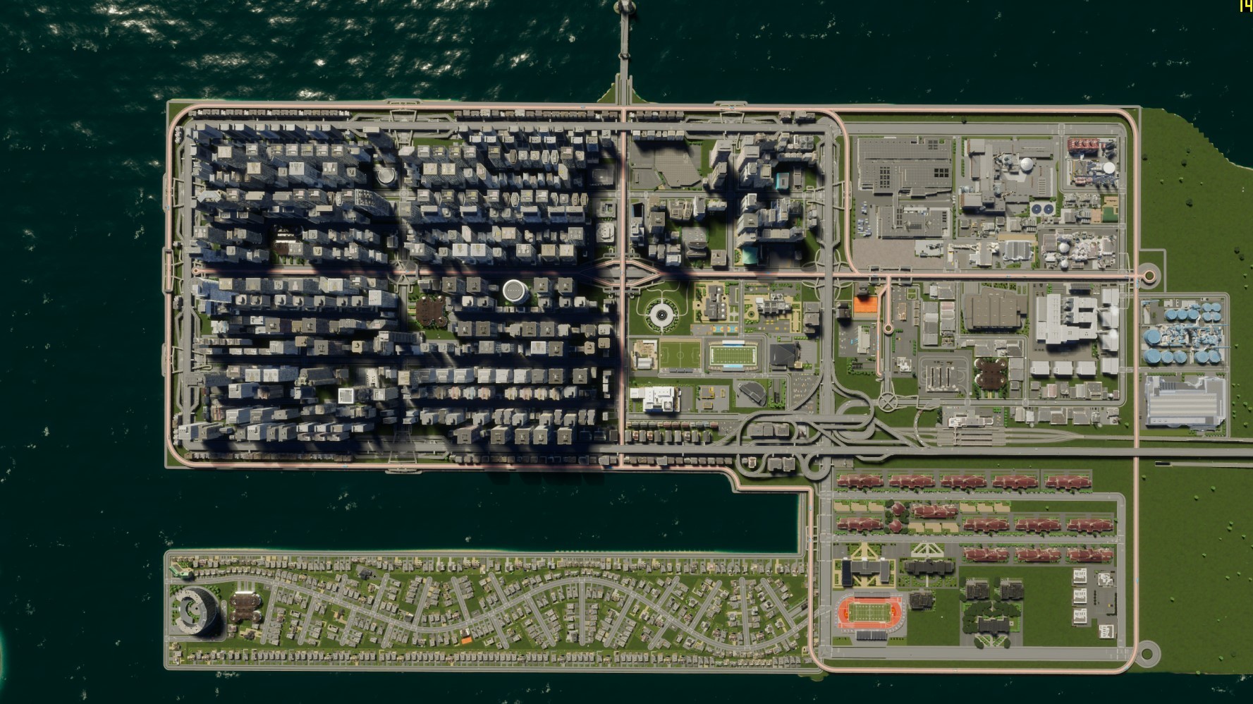 《都市天際線2》城市布局思路分享