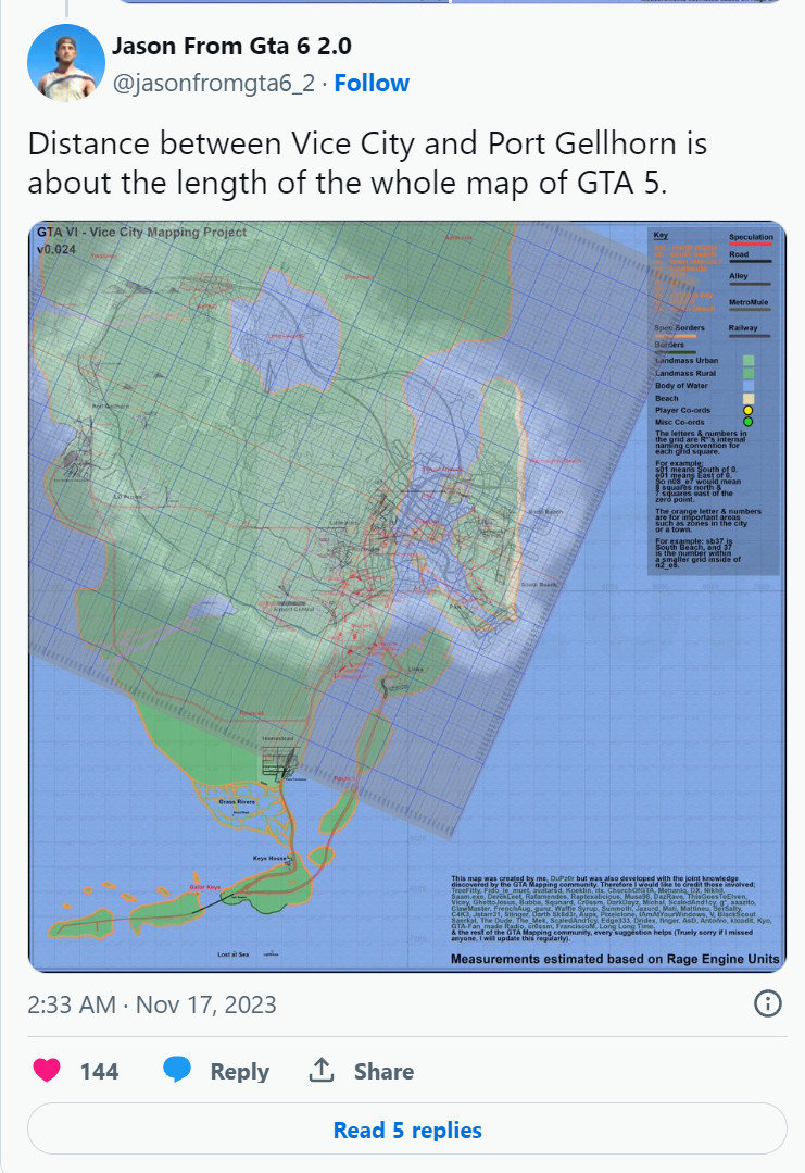 《俠盜獵車手6》的開放世界地圖可能是5代的3倍大