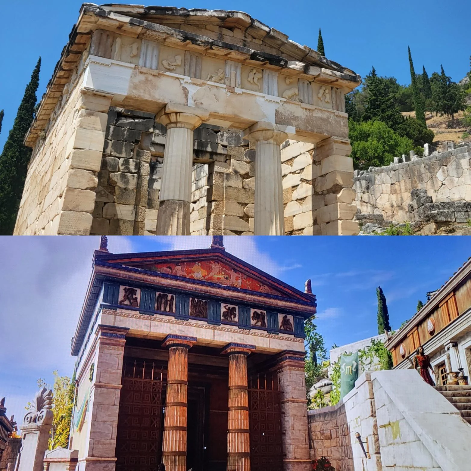玩家曬《刺客教條奧德賽》古希臘與現實旅遊照對比
