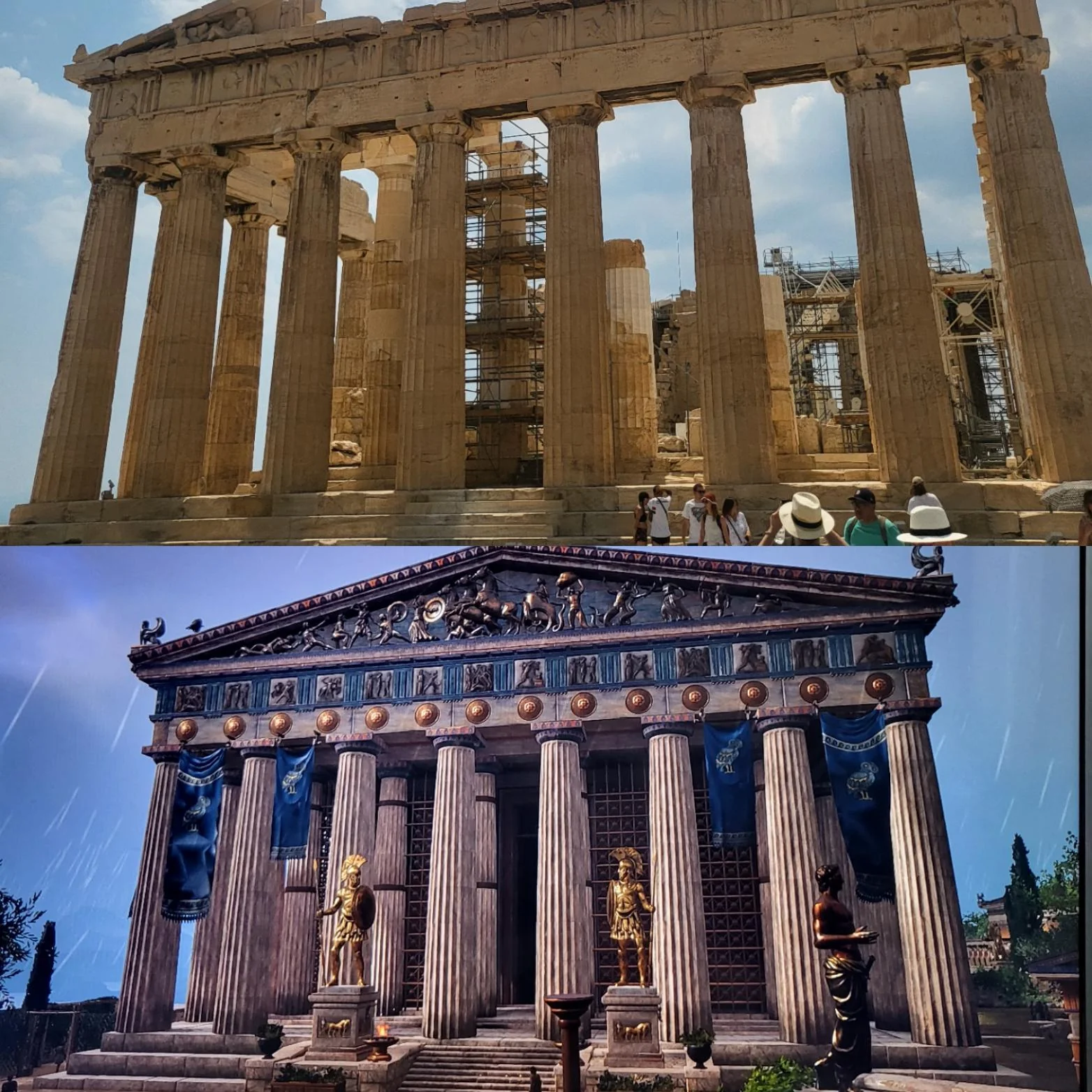 玩家曬《刺客教條奧德賽》古希臘與現實旅遊照對比